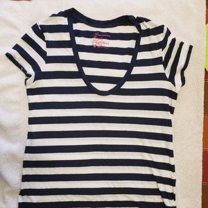 American Eagle Tee Shirt with Stripes